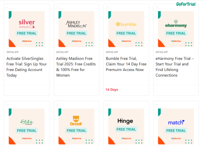 Dating App / Sites Free Trial