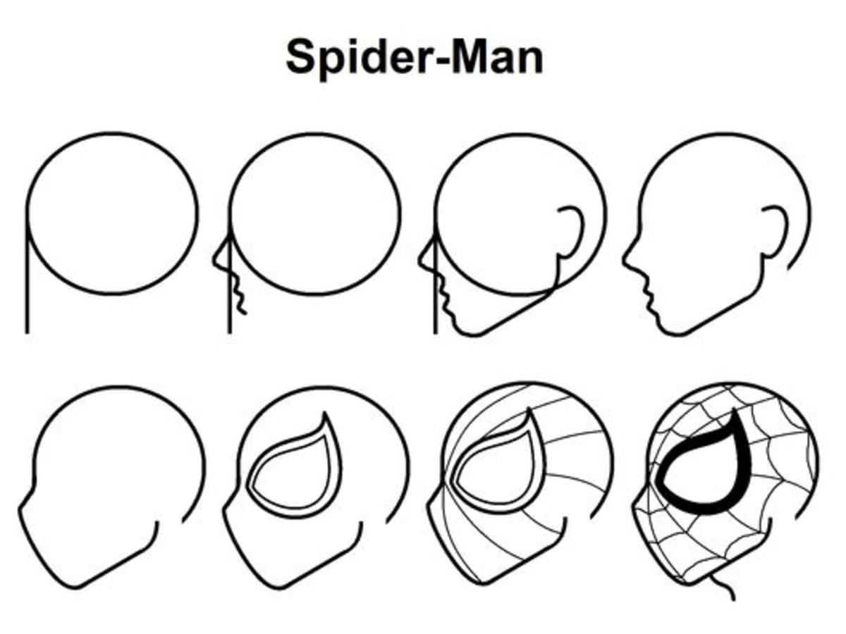 Spider Man | 100 Easy to Draw Cartoon Characters