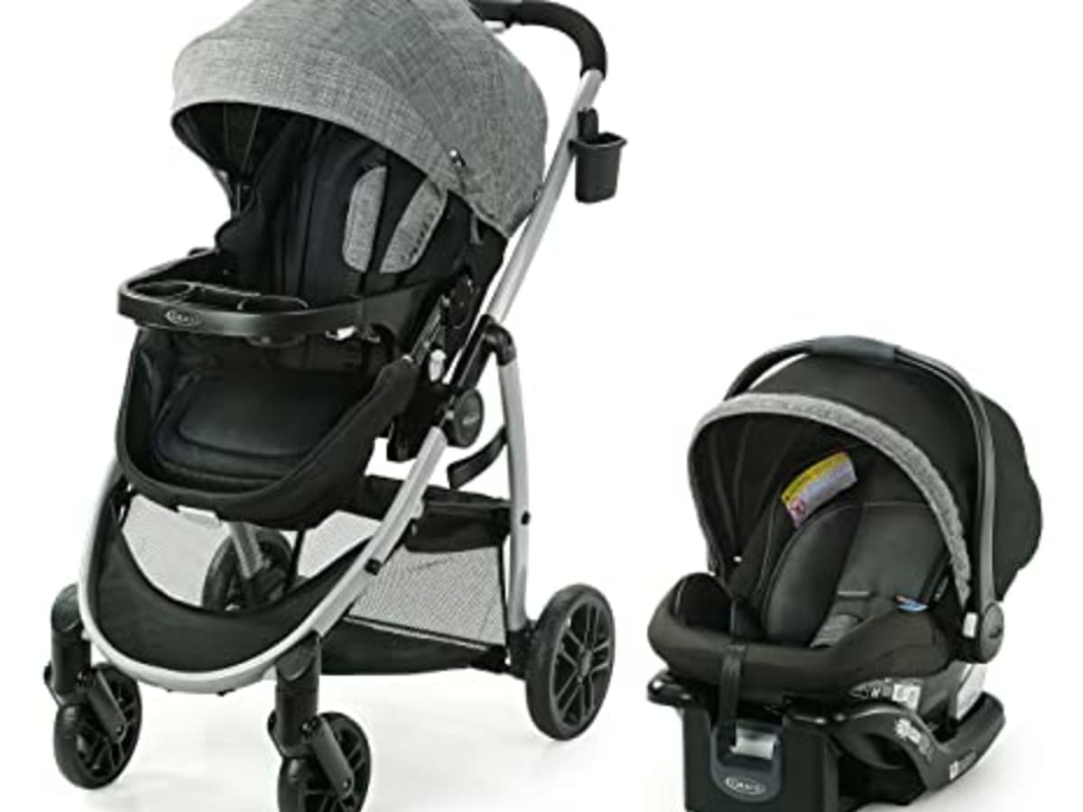 Graco Modes Pramette Travel System, Includes Baby Stroller with True Pram Mode, Reversible Seat
