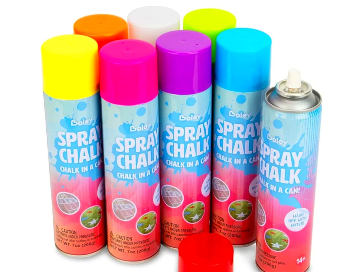 Testors Spray Chalk Set Temporary Decorative Spray Chalk Set - Primary  Colors Kit