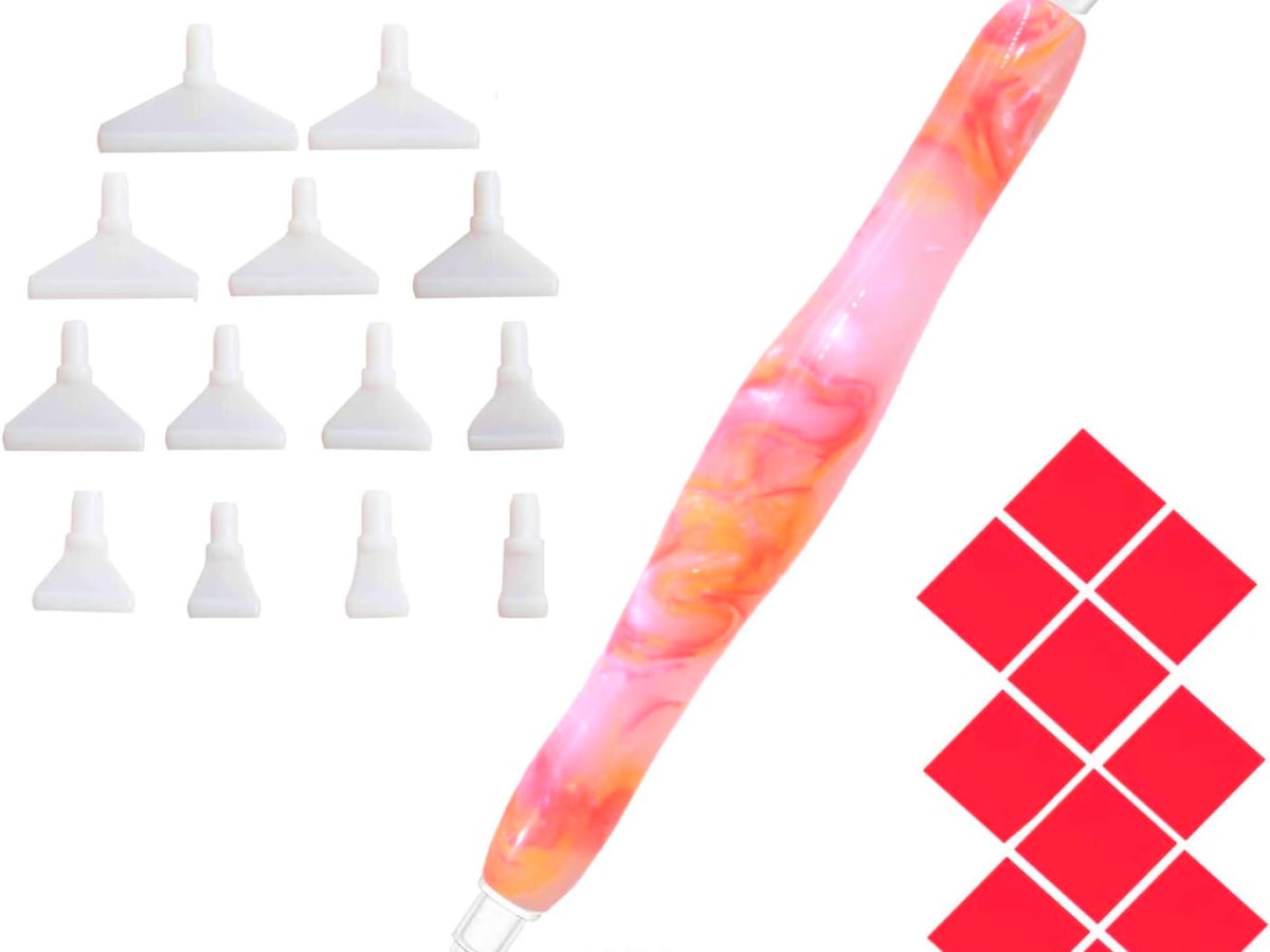 1 Pcs Resin Diamond Painting Pen DIY Diamond Painting Pens 5D Art Rhinestone Applicator Embroidery For Gem Jewel Wax Picker Tool Embroidery Supplies On