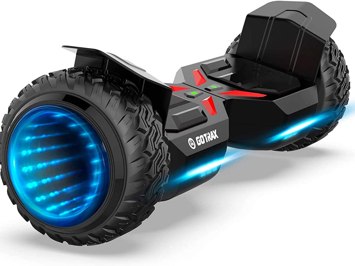Gotrax E5 Hoverboard with LED 8.5" Offroad Tires, Music Speaker and 7