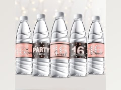 Sweet 16 Water Bottle Labels