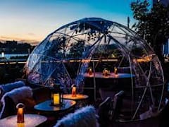 Dinner in a private igloo at the Winter Village in Barangaroo