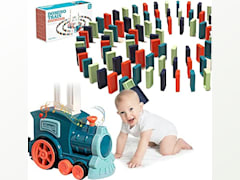 2023 New Domino Rally Electric Train Toy