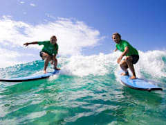 Surfing lessons at Bondi Beach