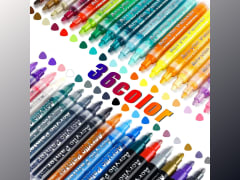 FUMILE Acrylic Paint Pens 36 Colors Paint Marker Pen Set Ideal for Rock  Wood Metal Plastic Glass Canvas Ceramic Easter Egg and more Painting Bright  Color Low Odor Easy to Ink Convenient
