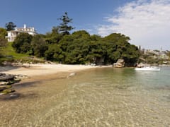 Swimming and sunbathing at Milk Beach in Vaucluse