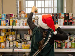 Bring food to a food bank or shelter