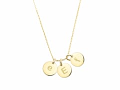 Solid Gold Personalized Disc Necklace