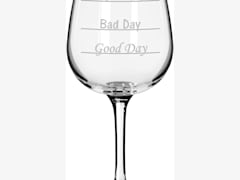 Good Day - Bad Day - Don't Even Ask Stemmed Wine Glass