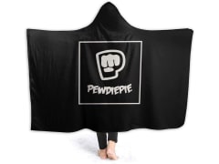 Pewdiepie Hooded Blanket for Mens Woman Soft Warm Fleece Throw Blanket Cloak Shawl Cape for Home Sofa Travel