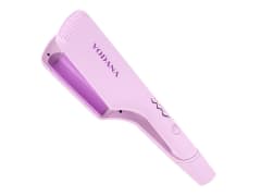 VODANA Professional Triple Flow Ceramic Hair Waver, Easy Beach Wave, Embedded, Light Double Barrel Wave Iron for Wide Deep Waves (1.25 inch, Lavender)