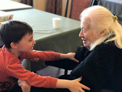 Visit a retirement home and spend time with the residents