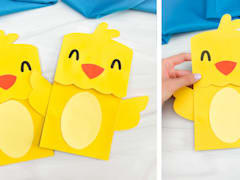 Create an Easter-themed puppet show with paper bag puppets