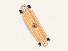 White Wave Bamboo Longboard Skateboard. Cruiser Drop Deck Long Board for Cruising, Carving and Freestyle Fun. Great Board for Beginner, Intermediate, or Advanced Riders.