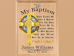 Baptism Personalized Wall Hanging