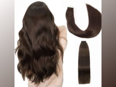 YMEYME Hair Extensions Real Human Hair Tape in 20 inches Chocolate Brown 20pcs 50g/pack Soft Fine Hair Extensions Tape in for Fuller Look (20 inches #3 Chocolate Brown)
