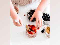 Make fruit yogurt parfaits