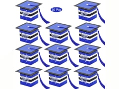 Blue White Congrats Grad Graduation Gift Boxes