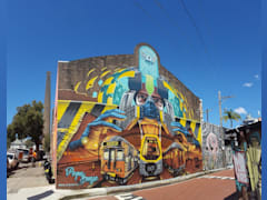 Check out the street art in Newtown, a bohemian neighborhood with a vibrant art scene
