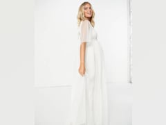 With Love Maternity tulle flutter sleeve maxi dress