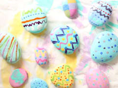 Paint Easter-themed rocks to hide and find