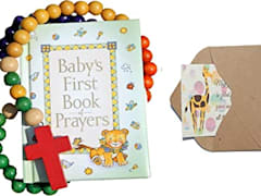Baptism Gift Set With Rosary And Book of Prayers