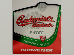 Budweiser Budvar B FREE Nealkoholické pivo 0,33l Budweiser Etk. A