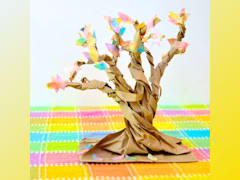 Create paper bag trees