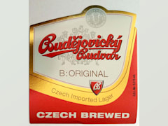 Budějovický Budvar B ORIGINAL Czech Imported Lager 0,5l Czech brewed Etk. A