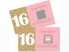 16th Birthday Party Game Scratch Off Cards