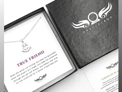 Friendship Anchor Sterling Silver Necklace