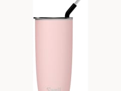 S'well Stainless Steel Tumbler with Straw - 24 Fl Oz - Pink Topaz - Triple-Layered Vacuum-Insulated Containers Keeps Drinks Cold for 18 Hot for 5 Hours - BPA-Free Water Bottle