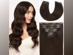 Loxxy Seamless Hair Extensions Clip in Human Hair 22inch Darkest Brown 100% Remy Natural Thick Hair Silky Straight Ultra-Invisible Tape Clip Hair Extensions 110gram #2