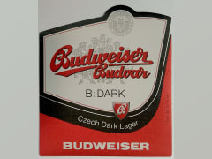 Budweiser Budvar B DARK Czech Dark Lager 0,33l Budweiser Etk. A