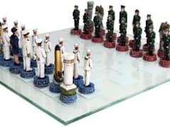 US Army vs Navy Military Chess Set