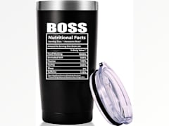 Boss Nutritional Facts Travel Mug Tumbler