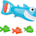 Shark Grabber Baby Bath Toys - 2022 Upgraded Blue Shark with Teeth Biting Action Include 4 Toy Fish Bath Toys for Kids Boys Girls Toddlers Ages 4-8