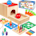 5 in 1 Wooden Toy Box Includes Object Permanence Box