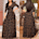 Plus Size Black & Brown Maxi Dress