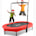 Mini Rebounder Trampoline with Adjustable Handle for Two Kids