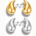 Gold Drop Hoop Earrings