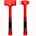2Pcs Dead Blow Hammer Set,16oz(1LB)Ball Pein Hammer,27oz(1.5LB)Dead Blow Hammer,Red and Black, Shockproof Design, No Rebound Mallet Unibody Molded Checkered Grip Spark and Rebound Resistant