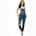 womens Indigo Blue Side Panel Skinny Ankle Length Denim Overalls