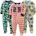 Toddlers and Baby Boys' Loose-Fit Flame Resistant Fleece Footed Pajamas, Pack of 3