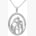 Parent and Child Family Necklace Pendant with Natural White Round Diamonds