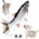 Floppy Fish Dog Cat Toy: Electronic Flopping Moving Catnip Electric Fish, Flippity Dancing Flippy Fishy Toy, Interactive Flipping Robot Fish, Baby Patting Flapping Catfish, Juguetes para Gatos