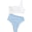 Dissolving One Piece Swimwear When Wet Prank Solid Color Fashion Bikini Contrast Trim Sport One Piece Swimwear