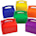 Assorted Bright Rainbow Colors Cardboard Favor Boxes